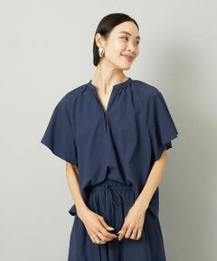 Maison de CINQ / メゾン ドゥ サンク シャツ・ブラウス | [小さいサイズ][セットアップ対応]ギャザーブラウス　サッカー無地