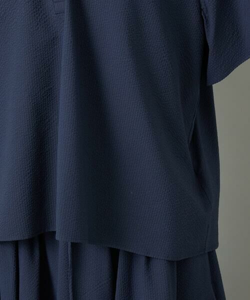 Maison de CINQ / メゾン ドゥ サンク シャツ・ブラウス | [小さいサイズ][セットアップ対応]ギャザーブラウス　サッカー無地 | 詳細11