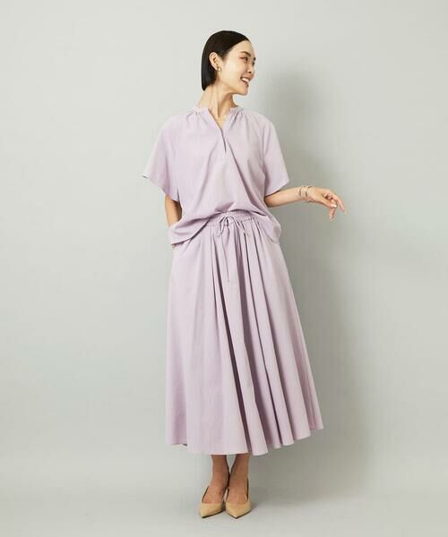 Maison de CINQ / メゾン ドゥ サンク シャツ・ブラウス | [小さいサイズ][セットアップ対応]ギャザーブラウス　サッカー無地 | 詳細15