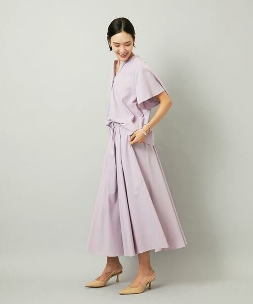 Maison de CINQ / メゾン ドゥ サンク シャツ・ブラウス | [小さいサイズ][セットアップ対応]ギャザーブラウス　サッカー無地 | 詳細17