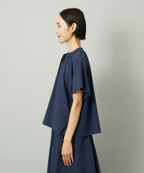 Maison de CINQ / メゾン ドゥ サンク シャツ・ブラウス | [小さいサイズ][セットアップ対応]ギャザーブラウス　サッカー無地 | 詳細7