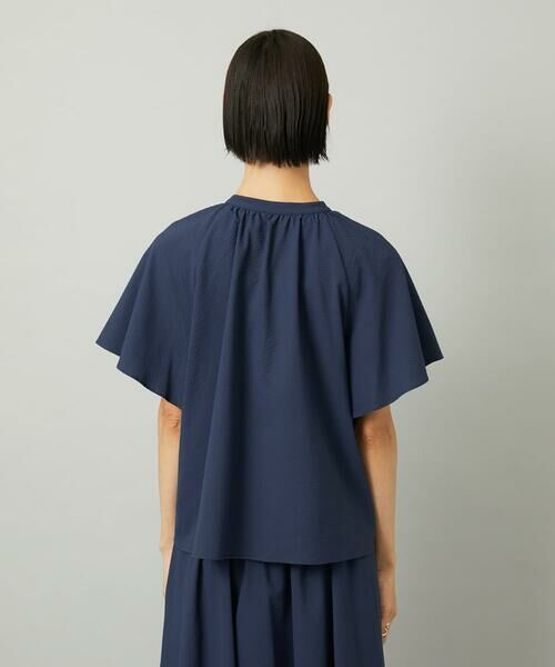 Maison de CINQ / メゾン ドゥ サンク シャツ・ブラウス | [小さいサイズ][セットアップ対応]ギャザーブラウス　サッカー無地 | 詳細8