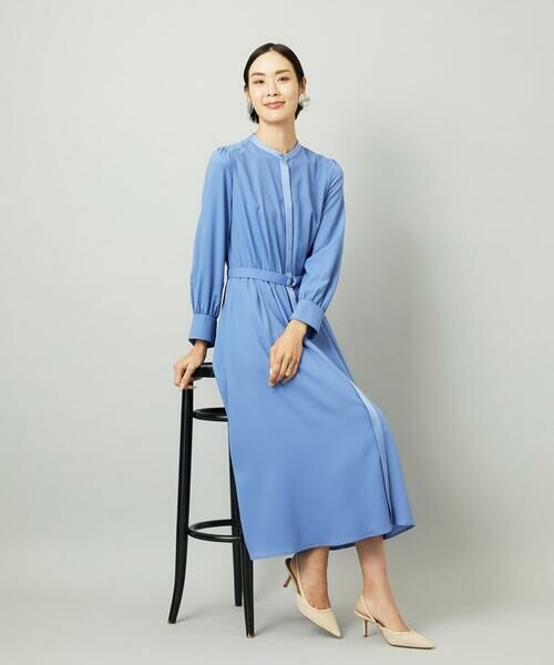 Maison de CINQ / メゾン ドゥ サンク ロング・マキシ丈ワンピース | [小さいサイズ]ノーカラーフレアーワンピース | 詳細17