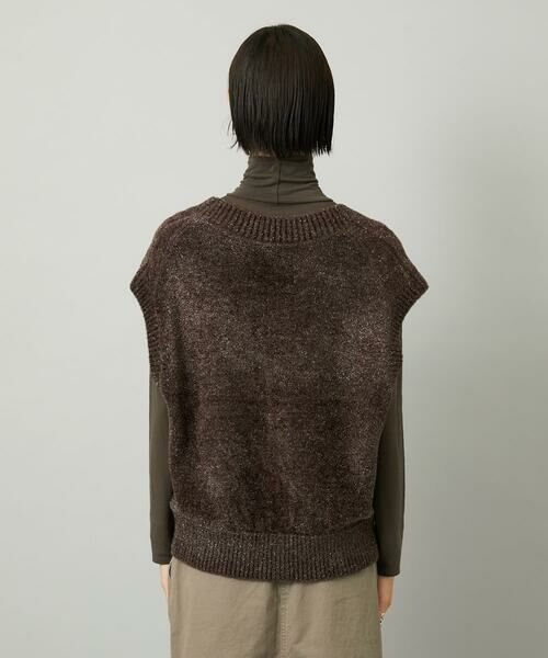 Maison de CINQ / メゾン ドゥ サンク ベスト | [小さいサイズ]フェザータッチVネックベスト | 詳細11