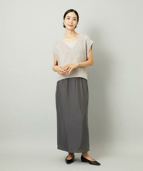 Maison de CINQ / メゾン ドゥ サンク ベスト | [小さいサイズ]フェザータッチVネックベスト | 詳細17