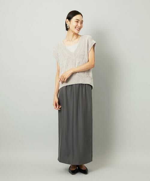 Maison de CINQ / メゾン ドゥ サンク ベスト | [小さいサイズ]フェザータッチVネックベスト | 詳細18