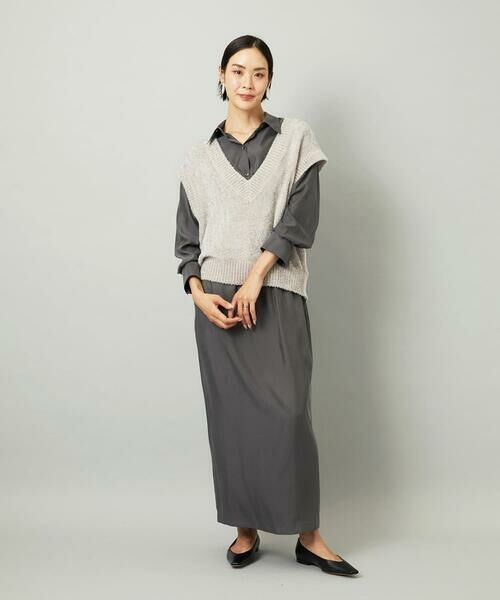 Maison de CINQ / メゾン ドゥ サンク ベスト | [小さいサイズ]フェザータッチVネックベスト | 詳細22