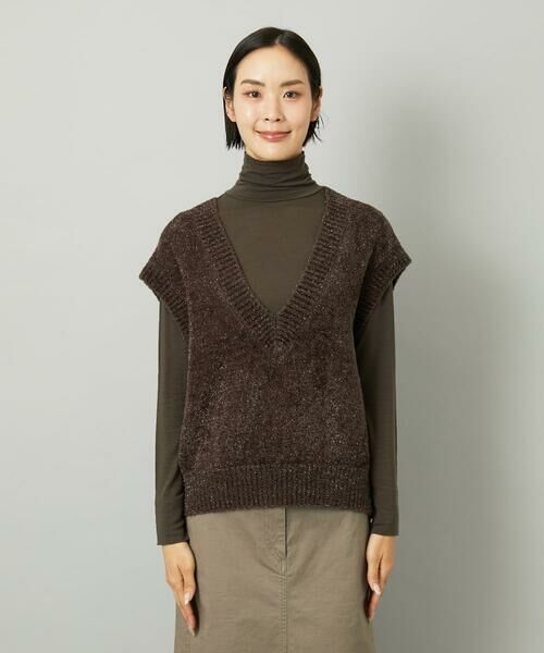 Maison de CINQ / メゾン ドゥ サンク ベスト | [小さいサイズ]フェザータッチVネックベスト | 詳細9