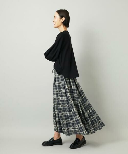 Maison de CINQ / メゾン ドゥ サンク ロング・マキシ丈スカート | [小さいサイズ][セットアップ対応]ギャザースカート　シアーチェック柄 | 詳細16