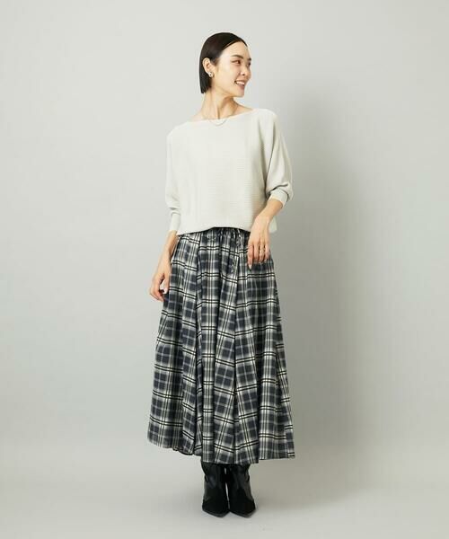 Maison de CINQ / メゾン ドゥ サンク ロング・マキシ丈スカート | [小さいサイズ][セットアップ対応]ギャザースカート　シアーチェック柄 | 詳細18