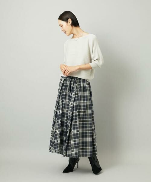 Maison de CINQ / メゾン ドゥ サンク ロング・マキシ丈スカート | [小さいサイズ][セットアップ対応]ギャザースカート　シアーチェック柄 | 詳細19