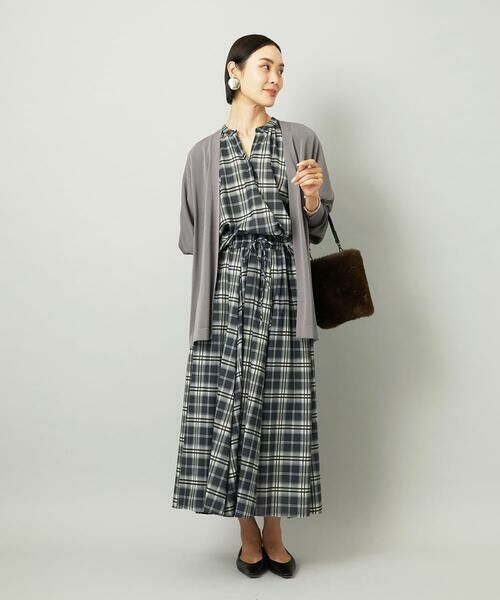 Maison de CINQ / メゾン ドゥ サンク ロング・マキシ丈スカート | [小さいサイズ][セットアップ対応]ギャザースカート　シアーチェック柄 | 詳細20