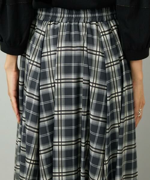 Maison de CINQ / メゾン ドゥ サンク ロング・マキシ丈スカート | [小さいサイズ][セットアップ対応]ギャザースカート　シアーチェック柄 | 詳細6