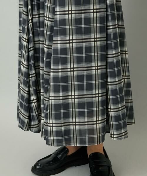 Maison de CINQ / メゾン ドゥ サンク ロング・マキシ丈スカート | [小さいサイズ][セットアップ対応]ギャザースカート　シアーチェック柄 | 詳細8