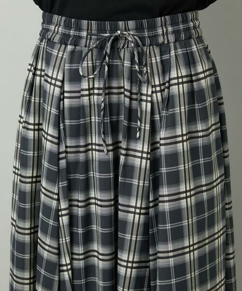 Maison de CINQ / メゾン ドゥ サンク ロング・マキシ丈スカート | [小さいサイズ][セットアップ対応]ギャザースカート　シアーチェック柄 | 詳細9
