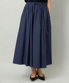 Maison de CINQ / メゾン ドゥ サンク ロング・マキシ丈スカート | [小さいサイズ][セットアップ対応]ギャザースカート　サッカー無地