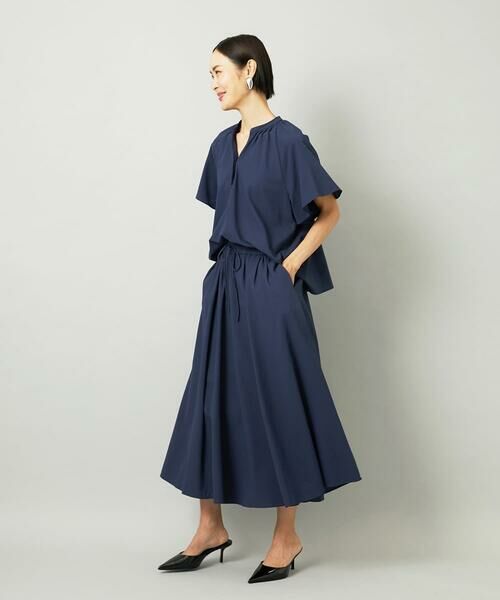 Maison de CINQ / メゾン ドゥ サンク ロング・マキシ丈スカート | [小さいサイズ][セットアップ対応]ギャザースカート　サッカー無地 | 詳細16