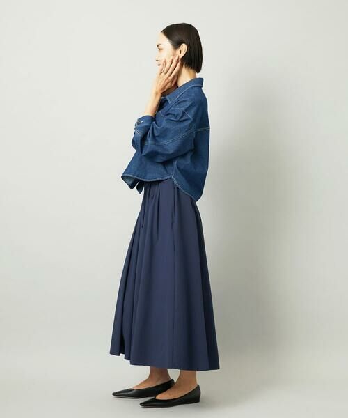 Maison de CINQ / メゾン ドゥ サンク ロング・マキシ丈スカート | [小さいサイズ][セットアップ対応]ギャザースカート　サッカー無地 | 詳細19