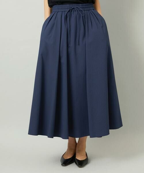 Maison de CINQ / メゾン ドゥ サンク ロング・マキシ丈スカート | [小さいサイズ][セットアップ対応]ギャザースカート　サッカー無地 | 詳細2