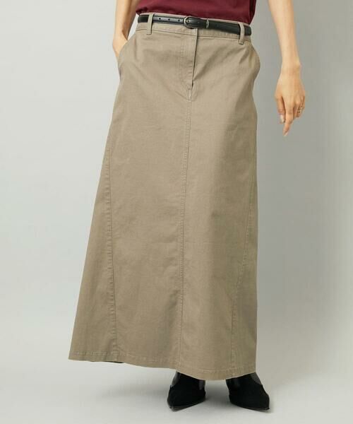 Maison de CINQ / メゾン ドゥ サンク ロング・マキシ丈スカート | [小さいサイズ][セットアップ対応]チノAラインスカート | 詳細1