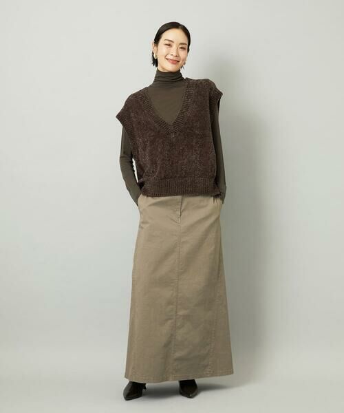 Maison de CINQ / メゾン ドゥ サンク ロング・マキシ丈スカート | [小さいサイズ][セットアップ対応]チノAラインスカート | 詳細21