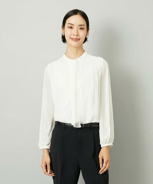 Maison de CINQ / メゾン ドゥ サンク シャツ・ブラウス | [小さいサイズ]ボウタイ付き2WAYブラウソ— | 詳細1
