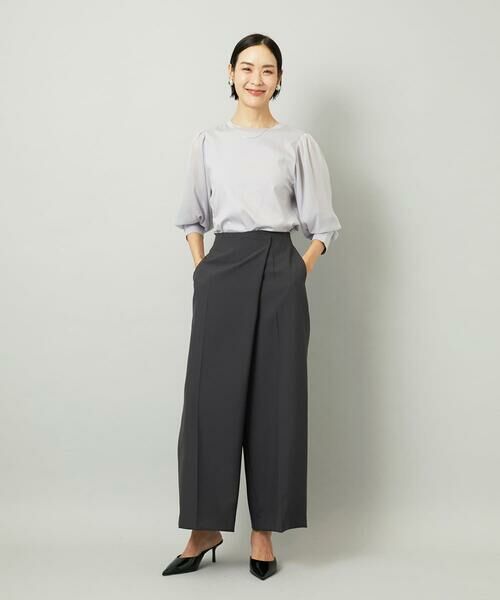 Maison de CINQ / メゾン ドゥ サンク カットソー | [小さいサイズ]ラメチュールスリーブ異素材カットソー | 詳細13