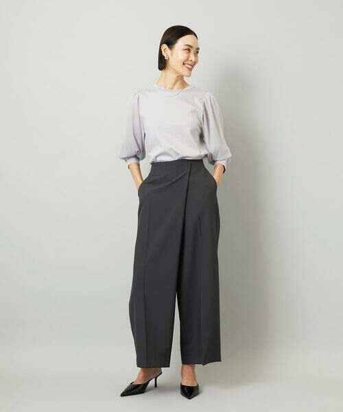 Maison de CINQ / メゾン ドゥ サンク カットソー | [小さいサイズ]ラメチュールスリーブ異素材カットソー | 詳細14