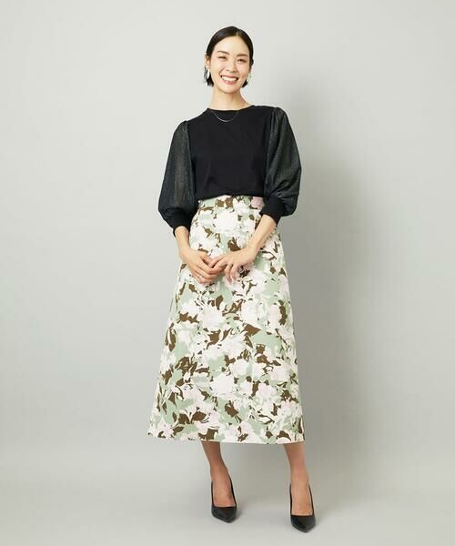 Maison de CINQ / メゾン ドゥ サンク カットソー | [小さいサイズ]ラメチュールスリーブ異素材カットソー | 詳細16