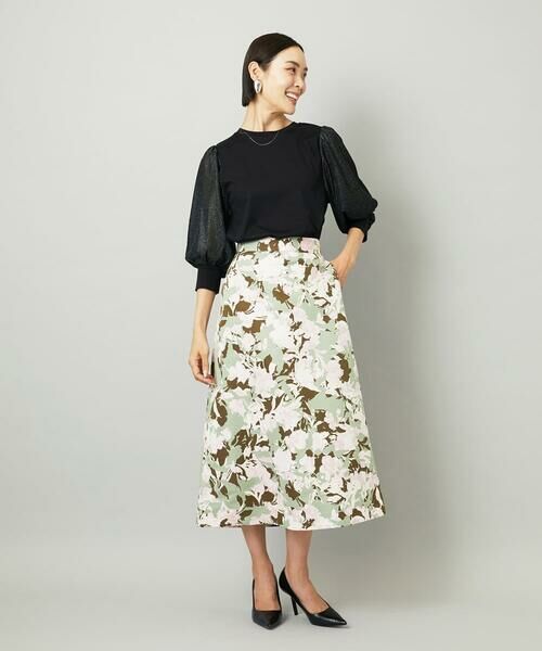 Maison de CINQ / メゾン ドゥ サンク カットソー | [小さいサイズ]ラメチュールスリーブ異素材カットソー | 詳細17