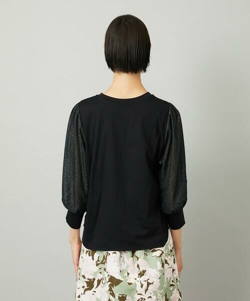 Maison de CINQ / メゾン ドゥ サンク カットソー | [小さいサイズ]ラメチュールスリーブ異素材カットソー | 詳細7