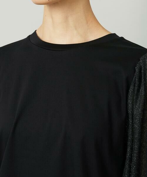 Maison de CINQ / メゾン ドゥ サンク カットソー | [小さいサイズ]ラメチュールスリーブ異素材カットソー | 詳細8