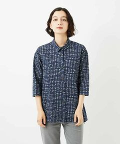 Maison de CINQ / メゾン ドゥ サンク シャツ・ブラウス | [日本製]ミラクルウェーブブロックプリントブラウス