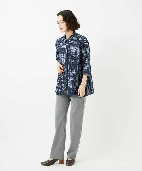 Maison de CINQ / メゾン ドゥ サンク シャツ・ブラウス | [日本製]ミラクルウェーブブロックプリントブラウス | 詳細14