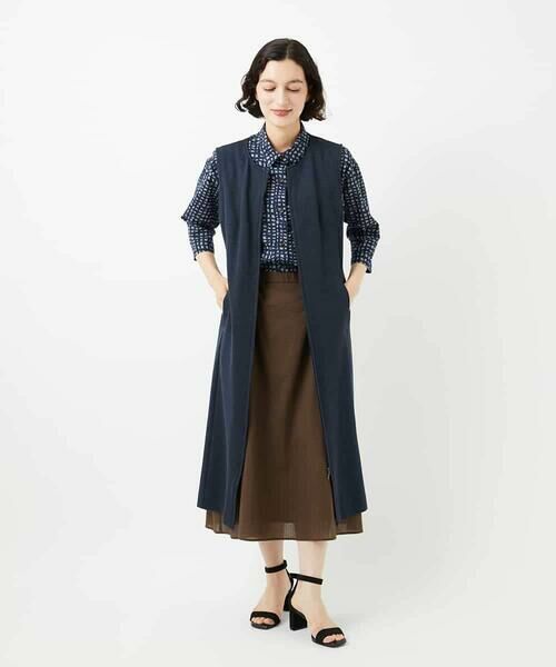 Maison de CINQ / メゾン ドゥ サンク シャツ・ブラウス | [日本製]ミラクルウェーブブロックプリントブラウス | 詳細19