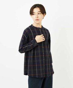 Maison de CINQ / メゾン ドゥ サンク シャツ・ブラウス | [日本製]二重織チェック前開きブラウス