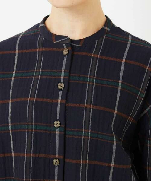 Maison de CINQ / メゾン ドゥ サンク シャツ・ブラウス | [日本製]二重織チェック前開きブラウス | 詳細10