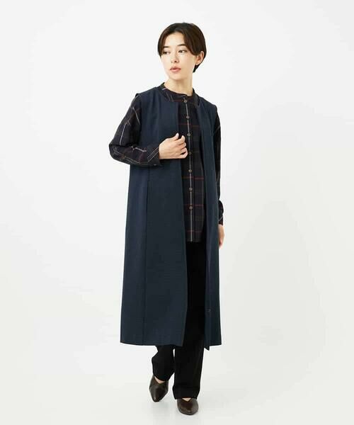 Maison de CINQ / メゾン ドゥ サンク シャツ・ブラウス | [日本製]二重織チェック前開きブラウス | 詳細20