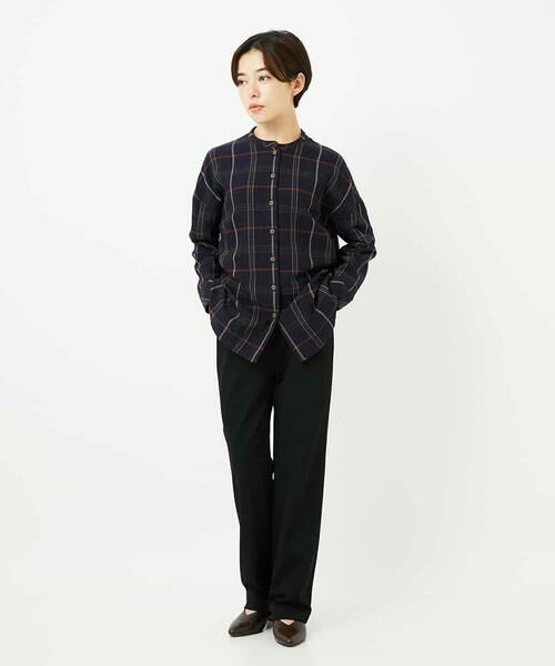 Maison de CINQ / メゾン ドゥ サンク シャツ・ブラウス | [日本製]二重織チェック前開きブラウス | 詳細21