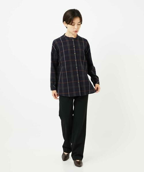 Maison de CINQ / メゾン ドゥ サンク シャツ・ブラウス | [日本製]二重織チェック前開きブラウス | 詳細22