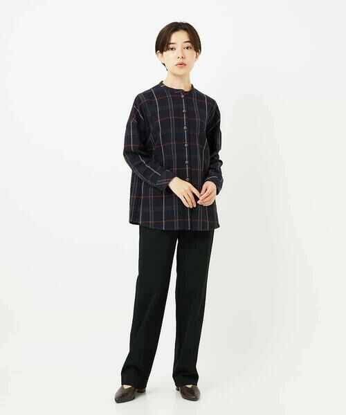Maison de CINQ / メゾン ドゥ サンク シャツ・ブラウス | [日本製]二重織チェック前開きブラウス | 詳細23