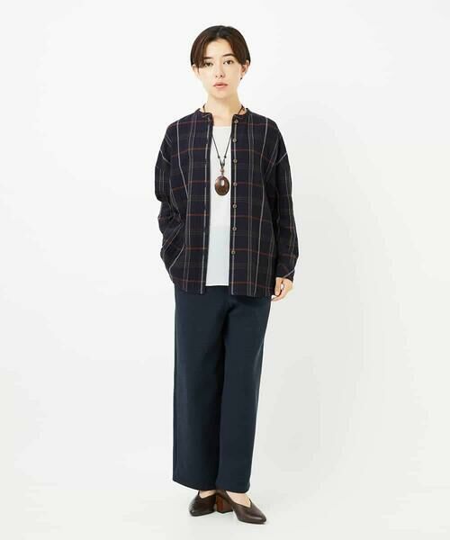 Maison de CINQ / メゾン ドゥ サンク シャツ・ブラウス | [日本製]二重織チェック前開きブラウス | 詳細24