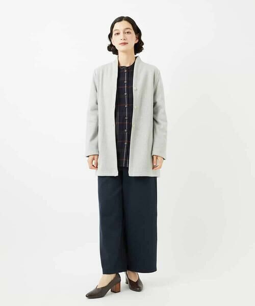 Maison de CINQ / メゾン ドゥ サンク シャツ・ブラウス | [日本製]二重織チェック前開きブラウス | 詳細28