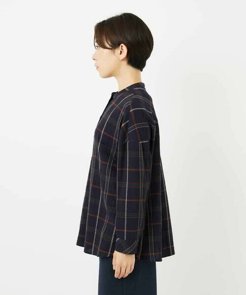 Maison de CINQ / メゾン ドゥ サンク シャツ・ブラウス | [日本製]二重織チェック前開きブラウス | 詳細8