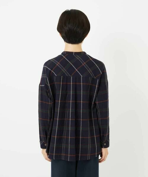 Maison de CINQ / メゾン ドゥ サンク シャツ・ブラウス | [日本製]二重織チェック前開きブラウス | 詳細9