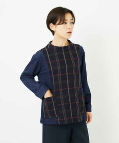 Maison de CINQ / メゾン ドゥ サンク シャツ・ブラウス | [日本製]二重織チェックプルオーバーブラウス