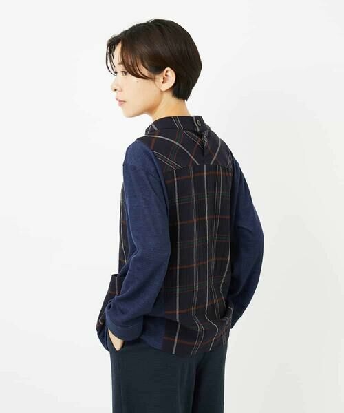 Maison de CINQ / メゾン ドゥ サンク シャツ・ブラウス | [日本製]二重織チェックプルオーバーブラウス | 詳細1