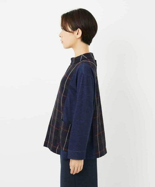 Maison de CINQ / メゾン ドゥ サンク シャツ・ブラウス | [日本製]二重織チェックプルオーバーブラウス | 詳細3