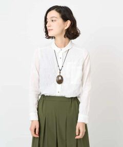 Maison de CINQ / メゾン ドゥ サンク シャツ・ブラウス | [日本製]ヘリンボンシャーリングブラウス