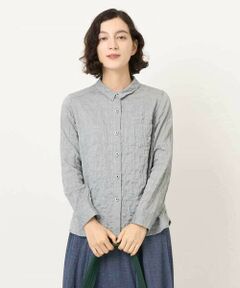 Maison de CINQ / メゾン ドゥ サンク シャツ・ブラウス | [日本製]ヘリンボンシャーリングブラウス